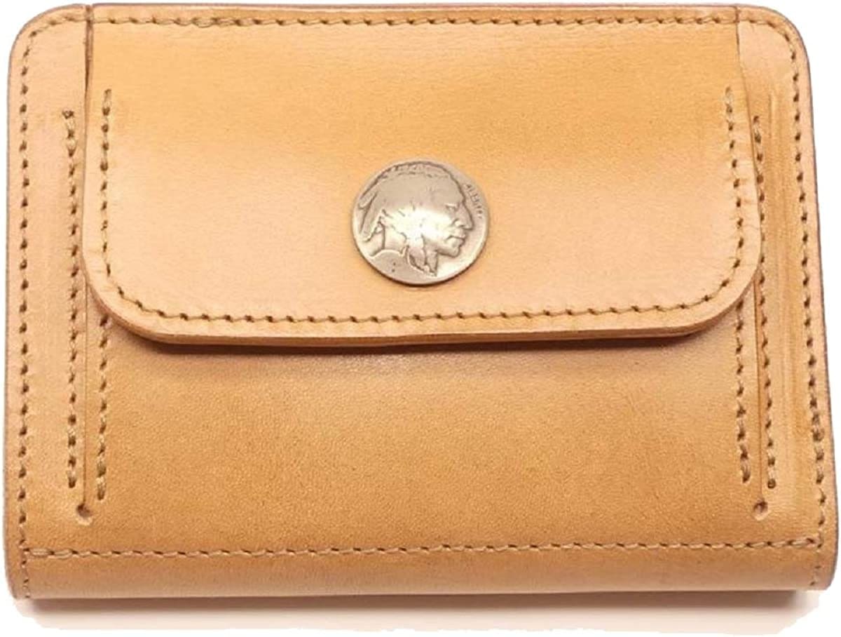 ホック式小銭入れが外に付いているアルズニのハーフ財布