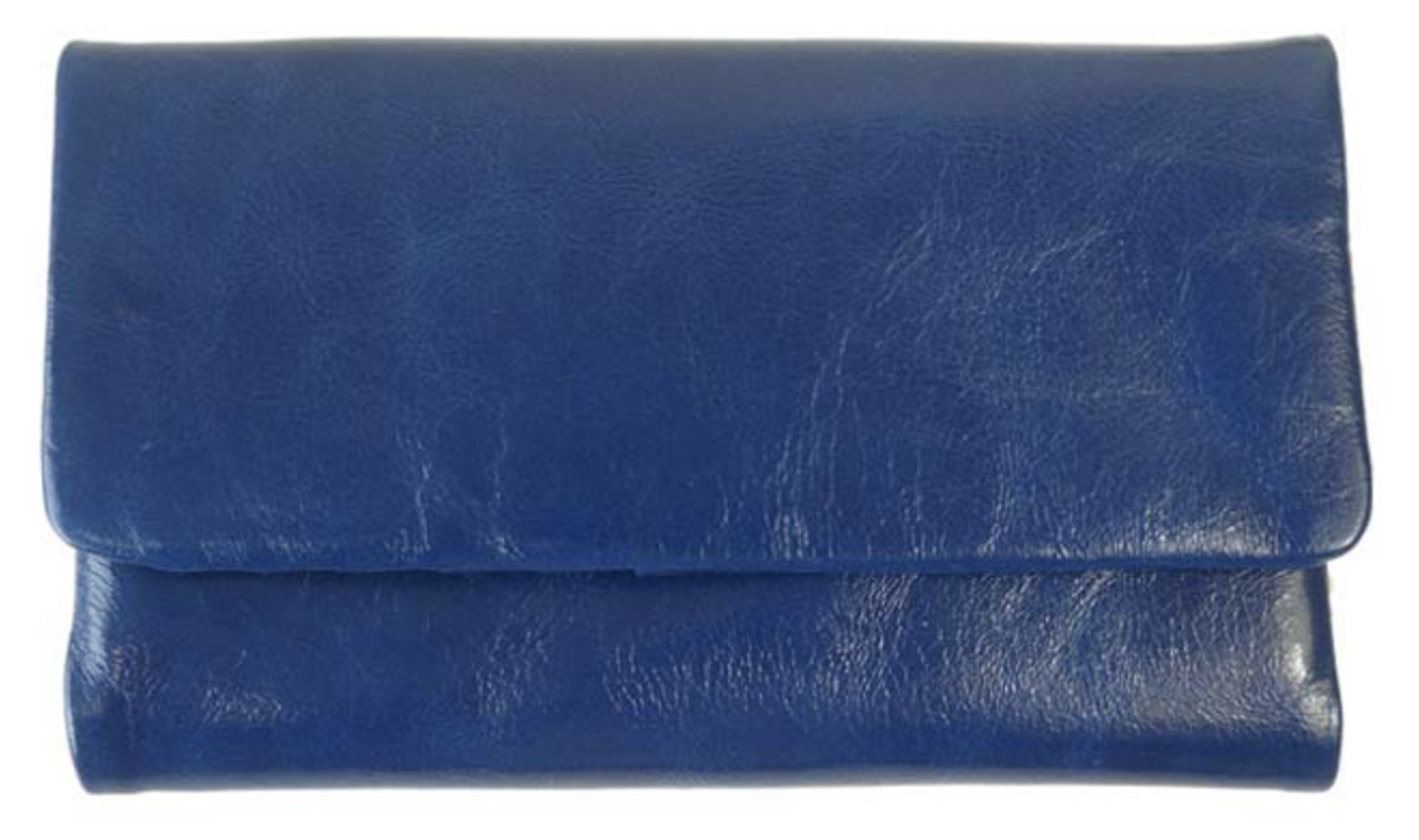 青い財布 STATUS ANXIETY（ステータスアングザエティー）の三つ折り財布