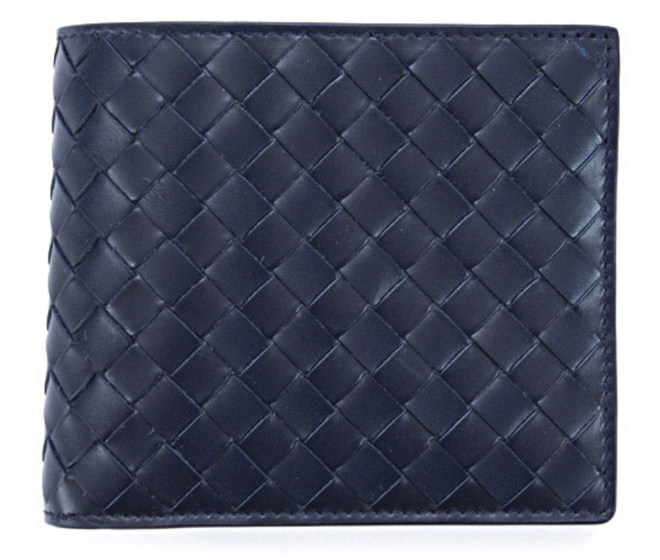 青い財布 bottega veneta（ボッテガヴェネタ）の二つ折り財布