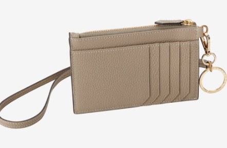 ボナベンチュラ 人気 薄型財布 ストラップ付 ジップカードホルダー