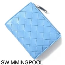 ボッテガヴェネタ（BOTTEGA VENETA)NAPPAコインパース付き二つ折り財布（SWIMMINGPOOL）