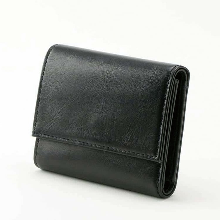 ビジネスレザーファクトリーの三つ折り財布（ブラック）