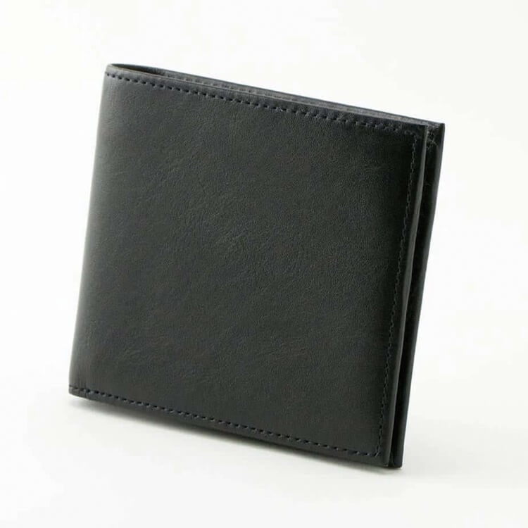 ビジネスレザーファクトリーの二つ折り財布（ブラック）