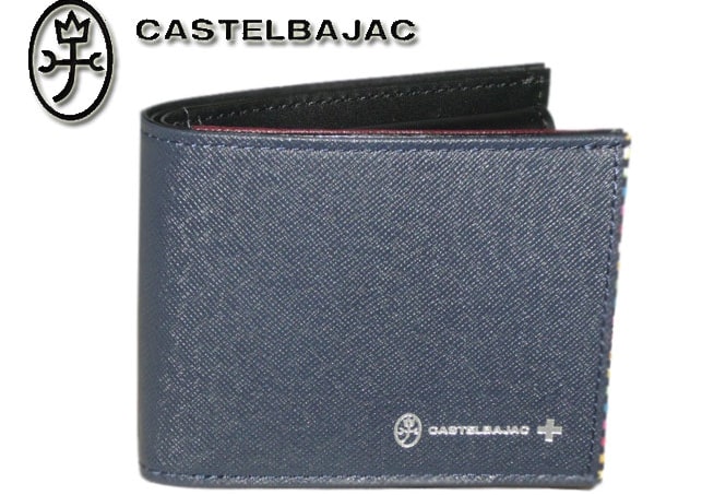 カステルバジャック（CASTELBAJAC）アーチ二つ折り財布（ネイビー）