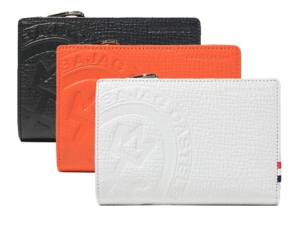 カステルバジャック（CASTELBAJAC）ピッコロ二つ折り財布（ホワイト、オレンジ、ブラック）