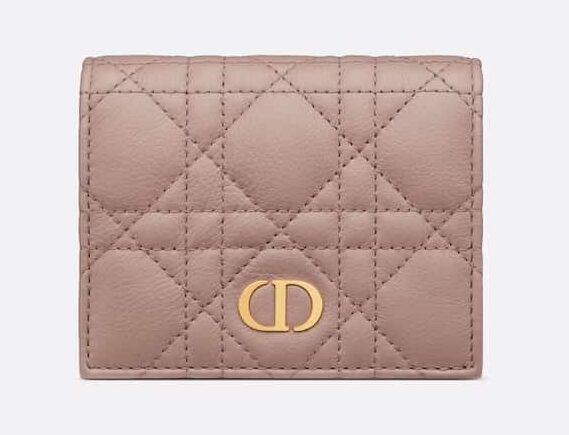 クリスチャンディオール（Christian Dior）のくすみピンクミニ財布
