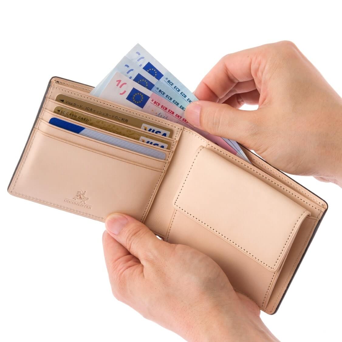 ココマイスター(COCOMEISTER) 30代 男性 革財布 おすすめ 2つ折り財布 ブライドルインペリアルパース