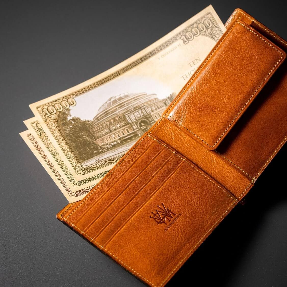 ココマイスター(COCOMEISTER) 30代 男性 革財布 おすすめ 2つ折り財布 チェスボードビショップ