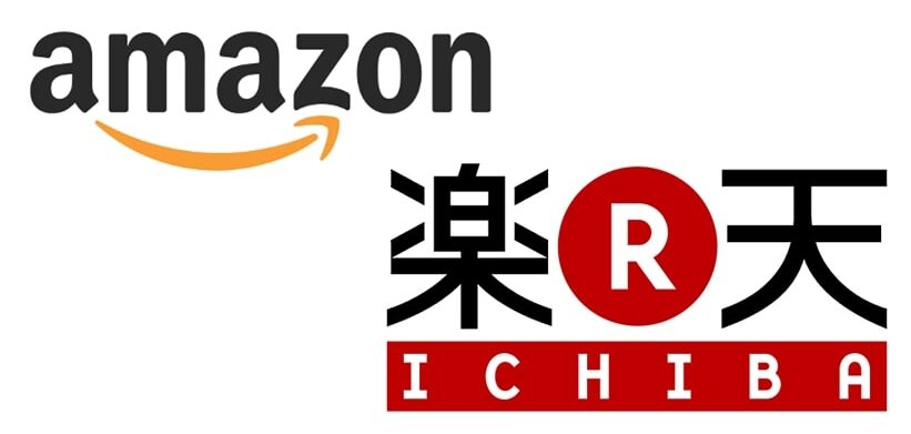 Amazonと楽天市場のロゴ