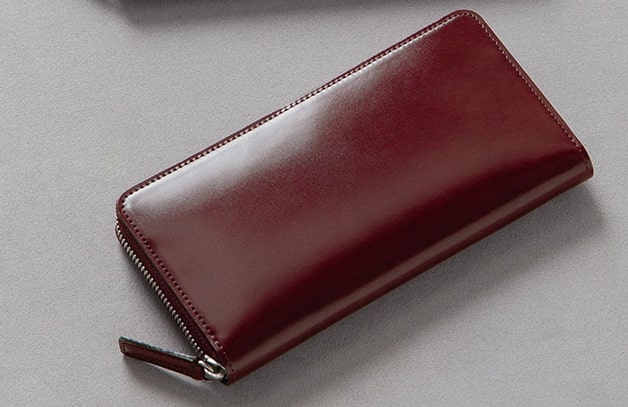 土屋鞄製作所の長財布　コードバン ファスナーロングパース