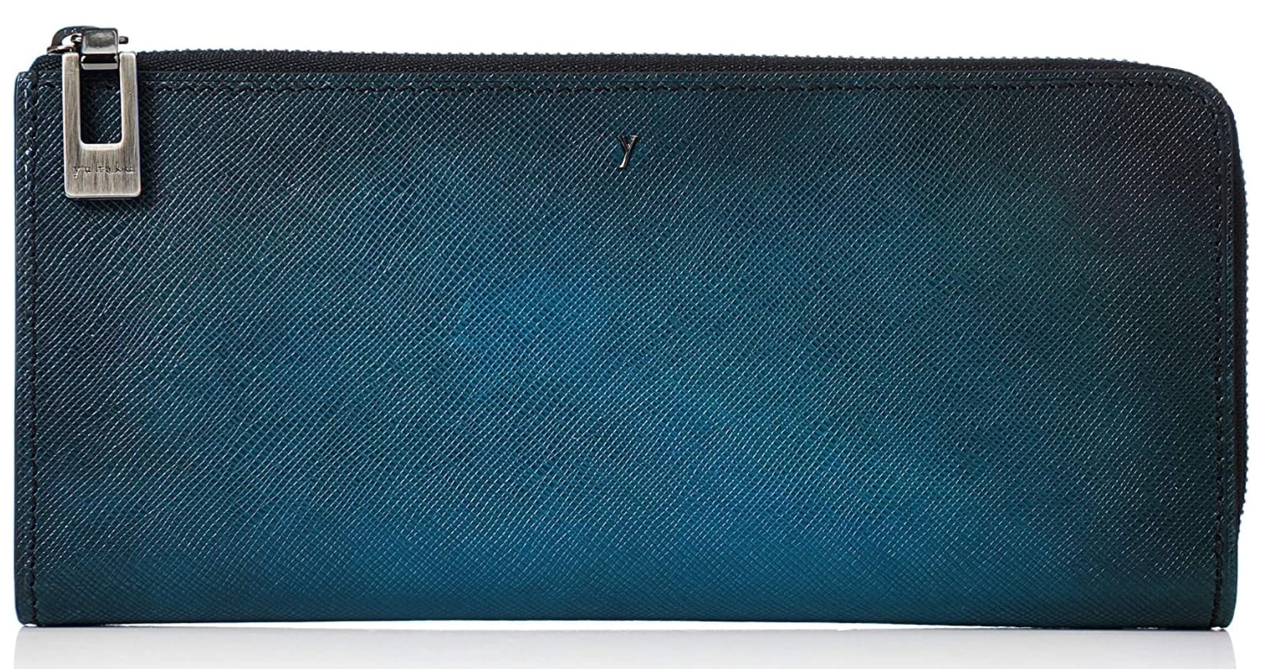 ユハクの世界一の手染めによる青色長財布
