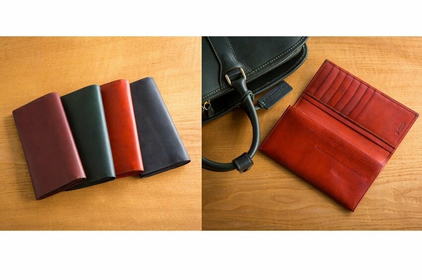 インディードのボルサ長財布（４色）とブラウンの長財布の内装
