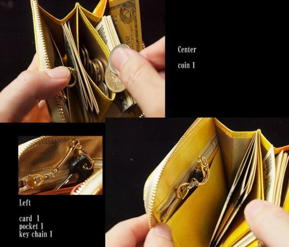 財布屋の幸せの貯まる黄色財布の中身紹介