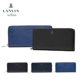 ランバン オン ブルーの 3色のラウンドジップ財布