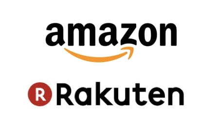 Amazonと楽天のロゴ