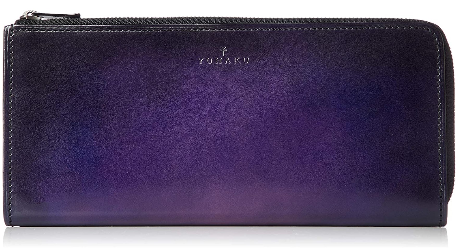 紫 メンズ長財布人気ブランド・おすすめランキング第5位の「YUHAKU（ユハク）」のL字ファスナー札入れ