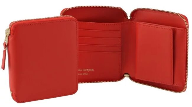 赤い財布 コムデギャルソンのクラシックレザーラインラウンド二つ折り財布