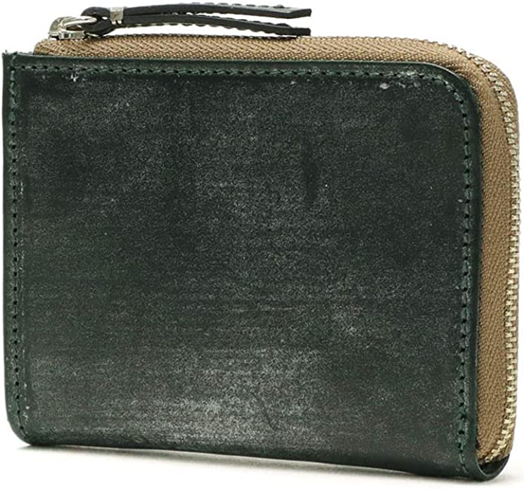 ヴィンテージな雰囲気を漂わせたスロウのL字ファスナー財布（グリーン）