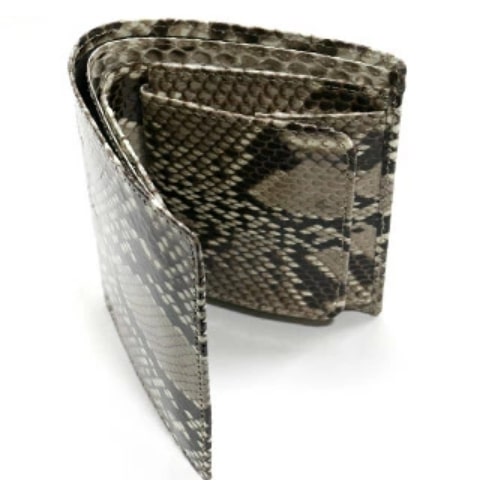 メンズ 蛇革 財布 オリジナルパースナカムラ 二つ折り財布