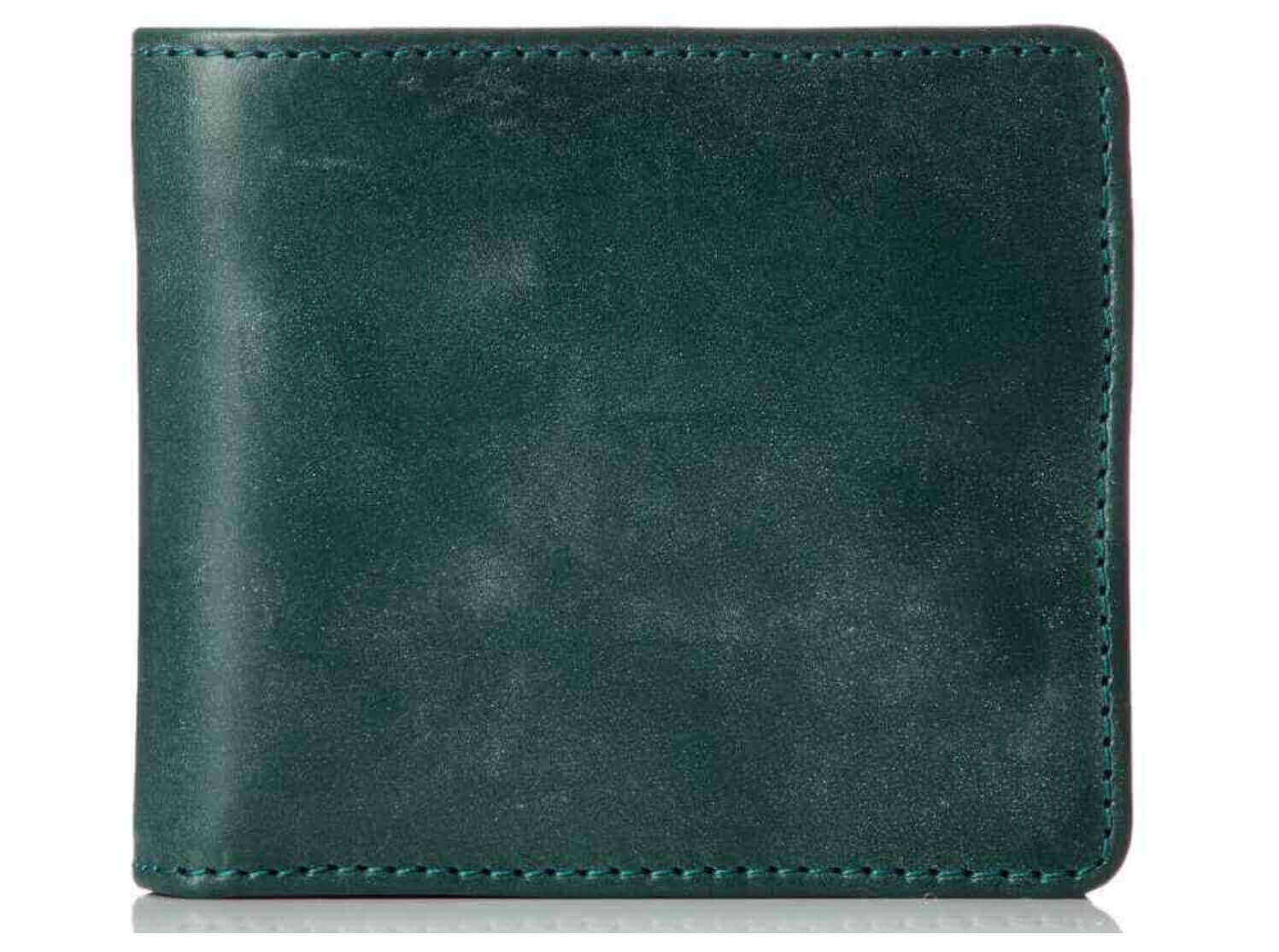 グレンロイヤルのブライドルレザー 二つ折り財布 （グリーン）
