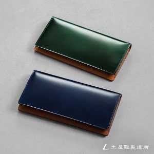 土屋鞄 青色と緑色の長財布