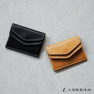 土屋鞄 黒色と茶色のミニ財布