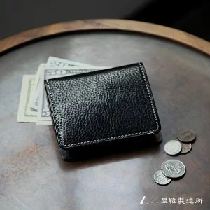 土屋鞄 黒色 二つ折り財布