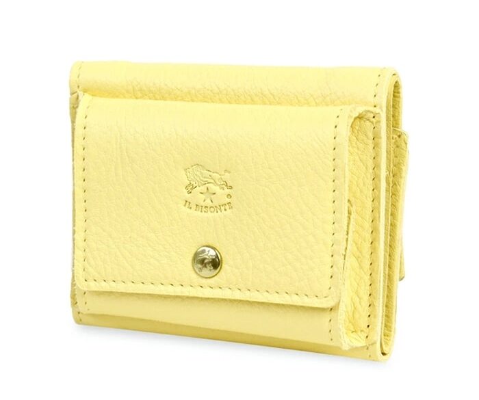 黄色財布 IL BISNOTE (イルビゾンテ)の2022年春夏シーズンカラー三つ折りコンパクト財布