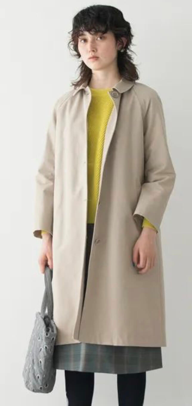 ■サリースコット Sally Scott *ウール混ノーカラージャケット*Mアウター羽織りコートカーディガンレディース0918【42I81】 Sally Scottサリースコット ウール混ノーカラーツイードロングコート