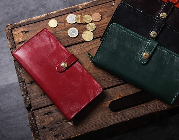 グレンロイヤル 赤色と緑色の長財布