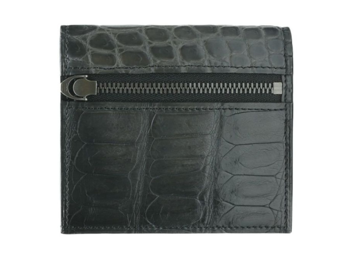 おすすめ ワニ革 ユハク (yuhaku) クロコダイル薄型二つ折り財布