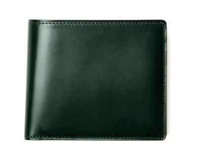 緑の財布 「土屋鞄製作所」のコードバン二折財布