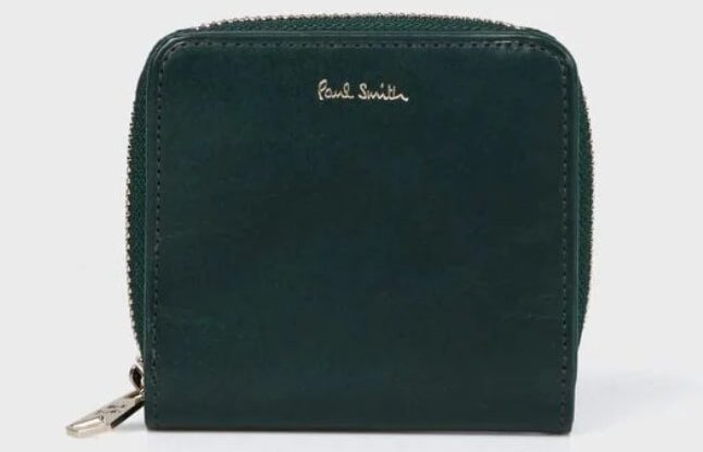 緑の財布 「Paul Smith（ポールスミス）」のベジタンラウンドジップ2つ折り財布