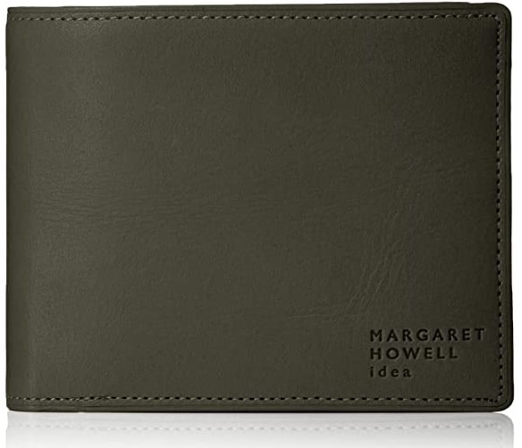 マーガレットハウエルアイデアのベジタンレザー二つ折り財布（グリーン）
