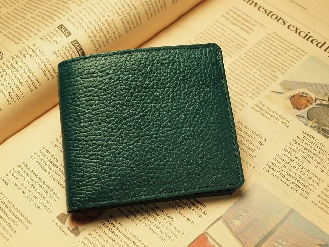 財布屋 人気 おすすめ レディース 二つ折り財布 緑の折財布