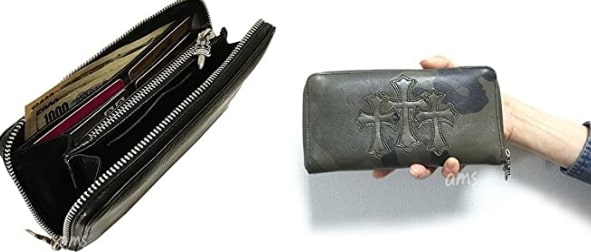 クロムハーツの長財布の外見と内側