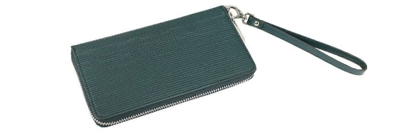 キプリス 緑色 ラウンドジップ財布