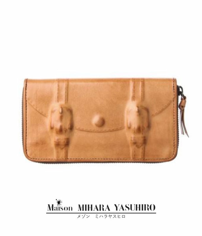 MIHARA YASUHIROの炙り出し長財布 - インビジブル ロングウォレット - CAMEL