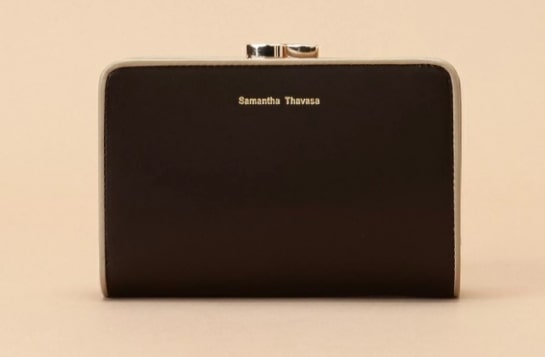 サマンサ タバサ 人気おすすめ レディース 二つ折り財布 シンプルバイカラー口金折財布