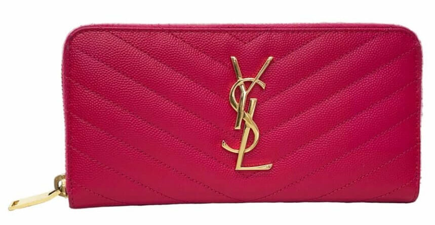 ピンクの長財布
